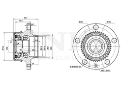 Ступица задняя (с ABS) UNIO HUB-20014