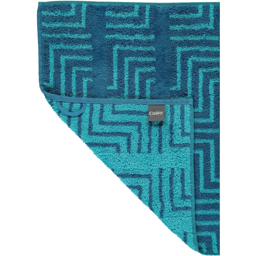 Полотенце 50x100 Cawo Noblesse 1066 Decor Jacquard бирюза