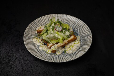 Куриный шницель с соусом Тартар