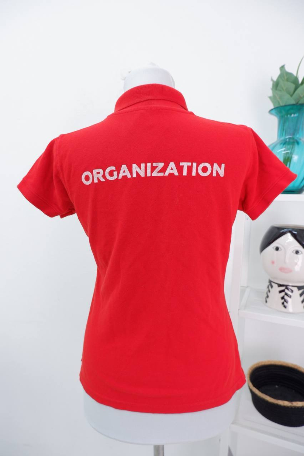 Футболка поло красная 44-46 размер