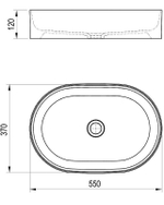 Раковина-чаша Ravak Ceramic O Slim 55 XJX01155001 Белая