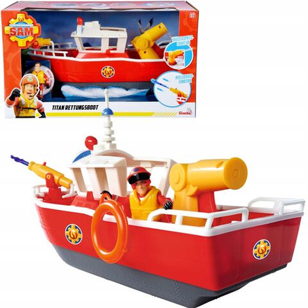 Игрушечный транспорт Simba Пожарный Сэм - Водный сторожевой катер Титан с фигуркой пожарного Сэма 4006592085292