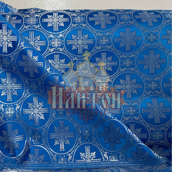 Парча "Софрино" голубая с серебром