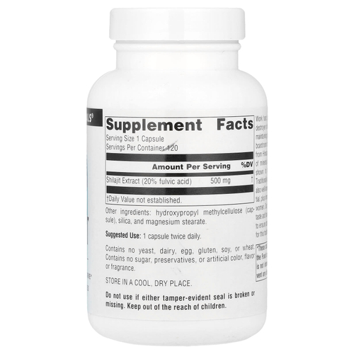 Source Naturals, экстракт мумиё, 500 мг, 120 веганских капсул