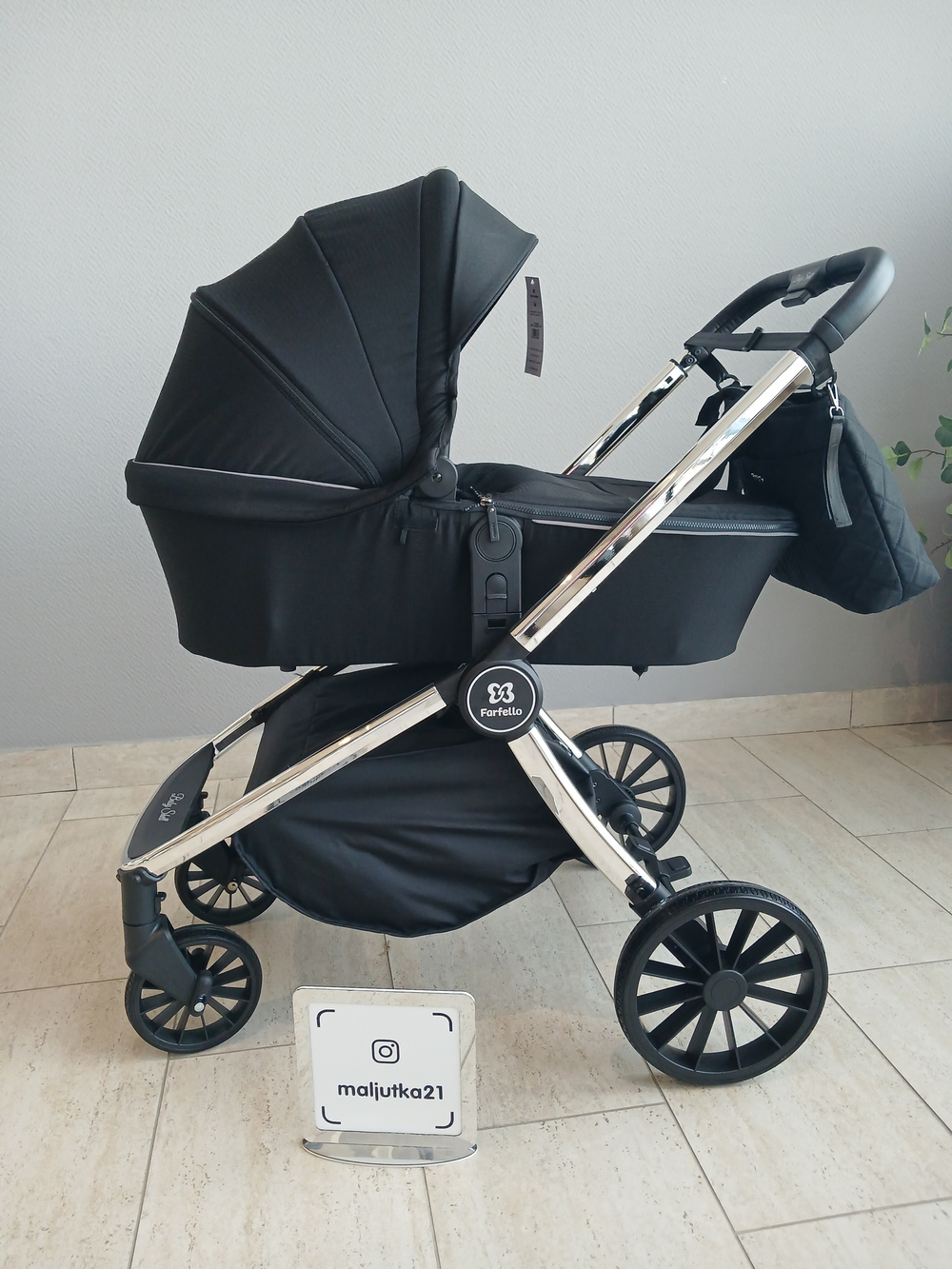 Коляска модульная  3в1 Baby shell (Black/Silver Chrome BBS-007)