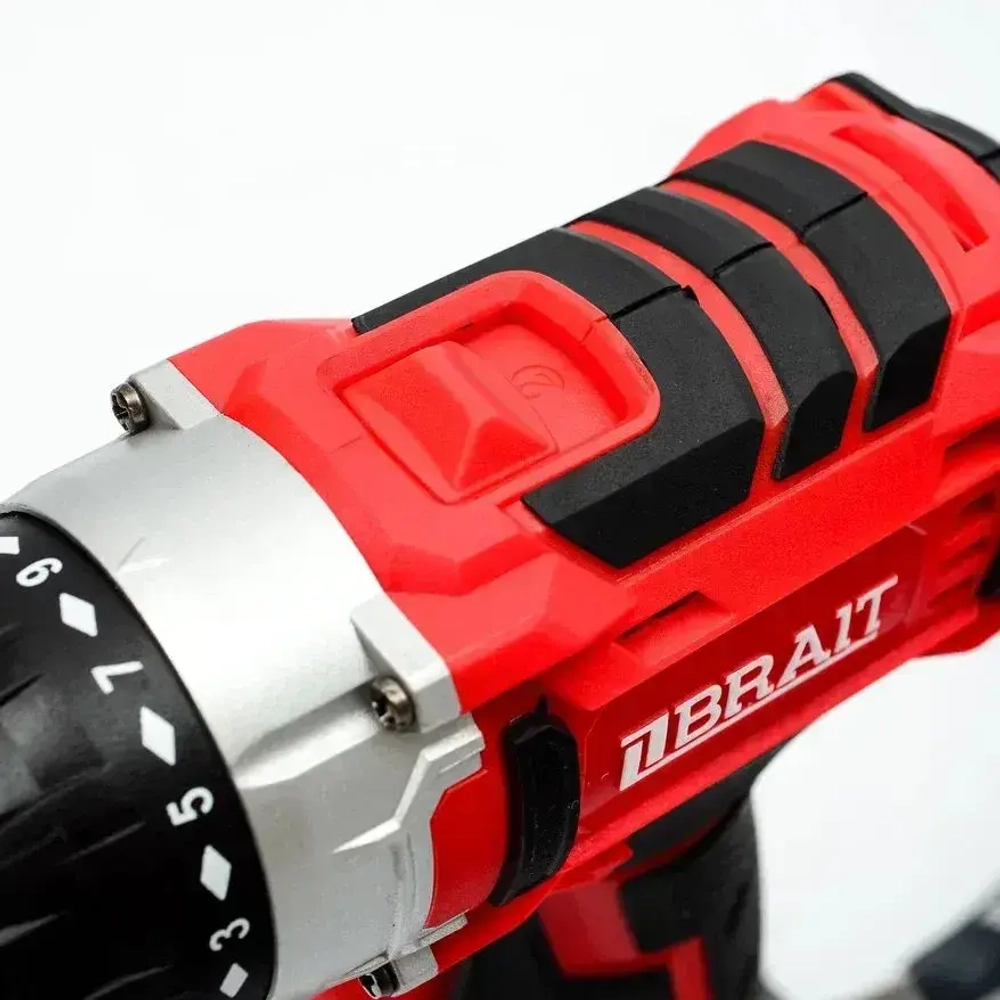 Шуруповерт аккумуляторный / дрель аккумуляторная BRAIT BCD20S (18 В, 2 А*ч, 2 АКБ, 30 Нм, Li-Ion, КЕЙС, Подсветка )