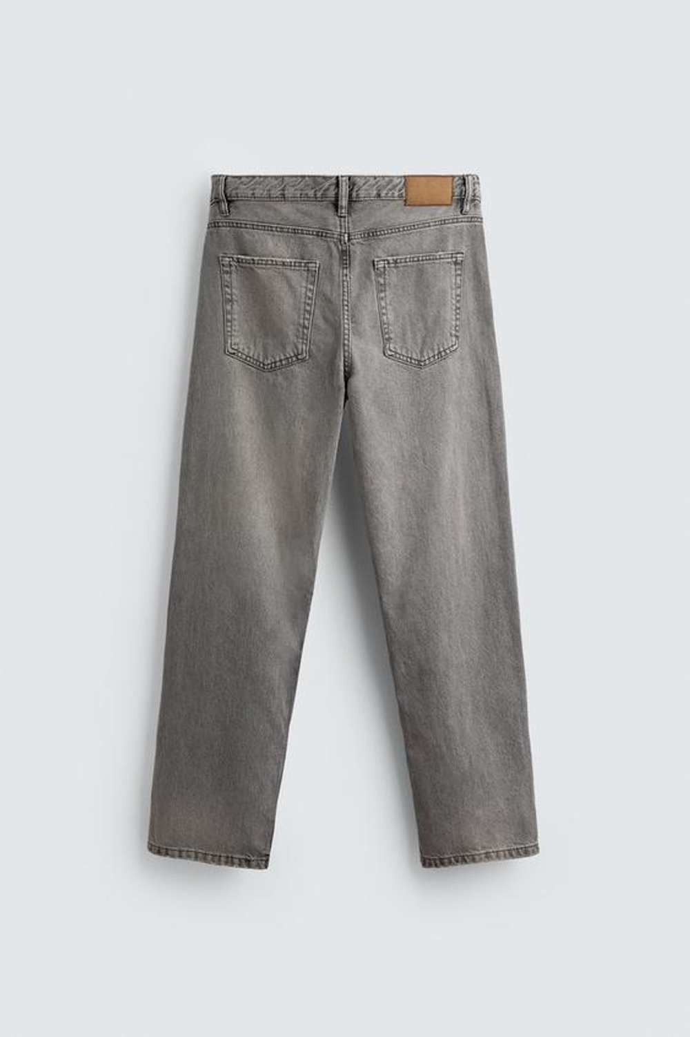 ZARA ДЖИНСЫ STRAIGHT FIT, СЕРЫЙ
