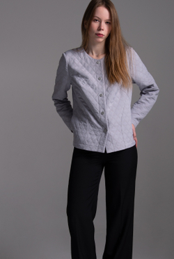 Жакет женский 4446ВП, серый ромб #485СР044446ВП