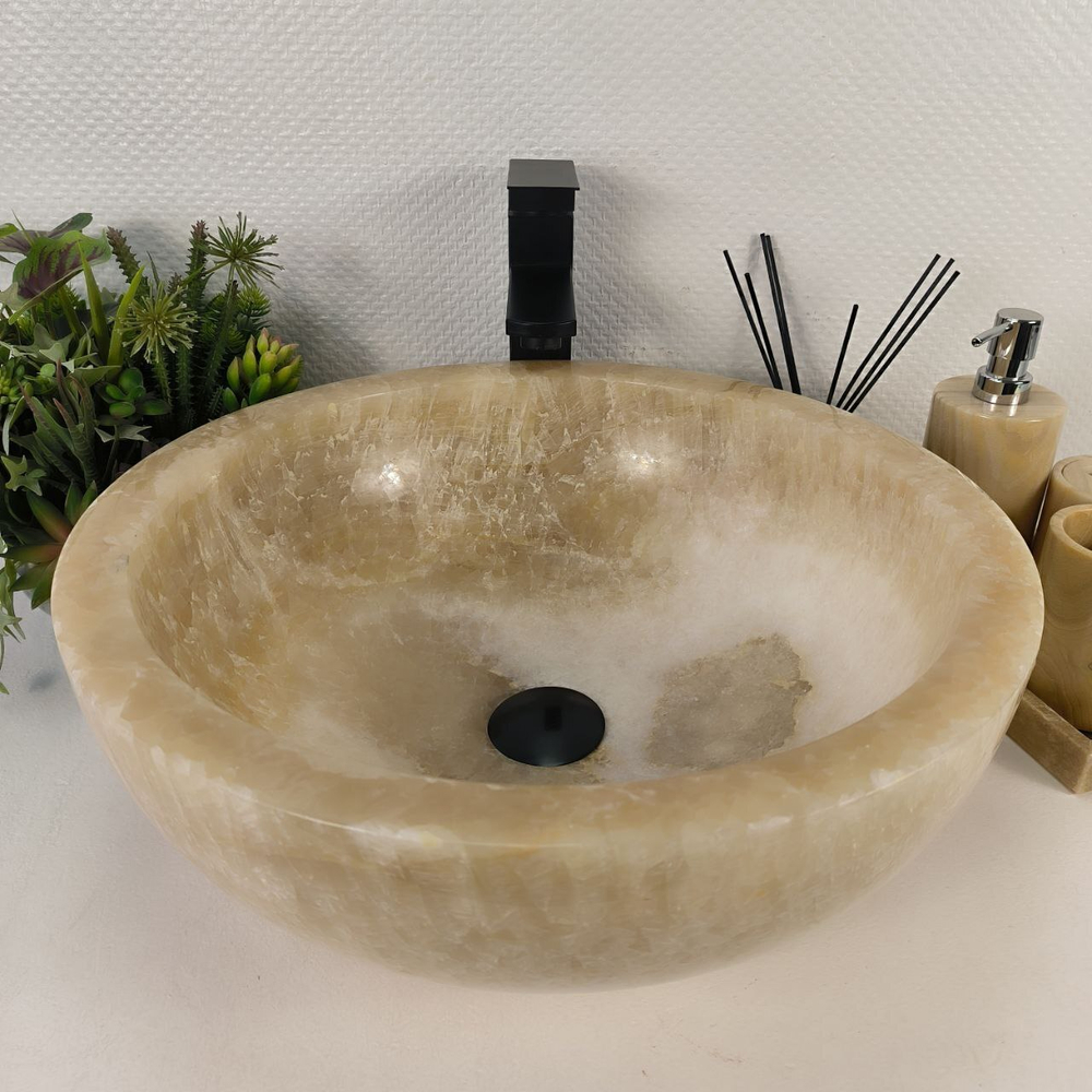 Раковина из оникса Bowl Yellow BO-64726 44*45*17 0200