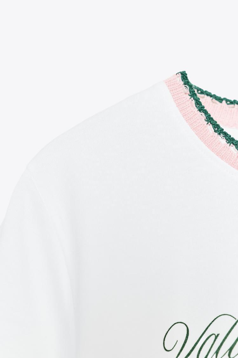 ZARA ФУТБОЛКА С НАДПИСЬЮ, БЕЛЫЙ