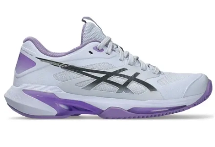 Женские теннисные кроссовки Asics Solution Speed FF 4 Clay Night Energy - blue fade/gunmetal