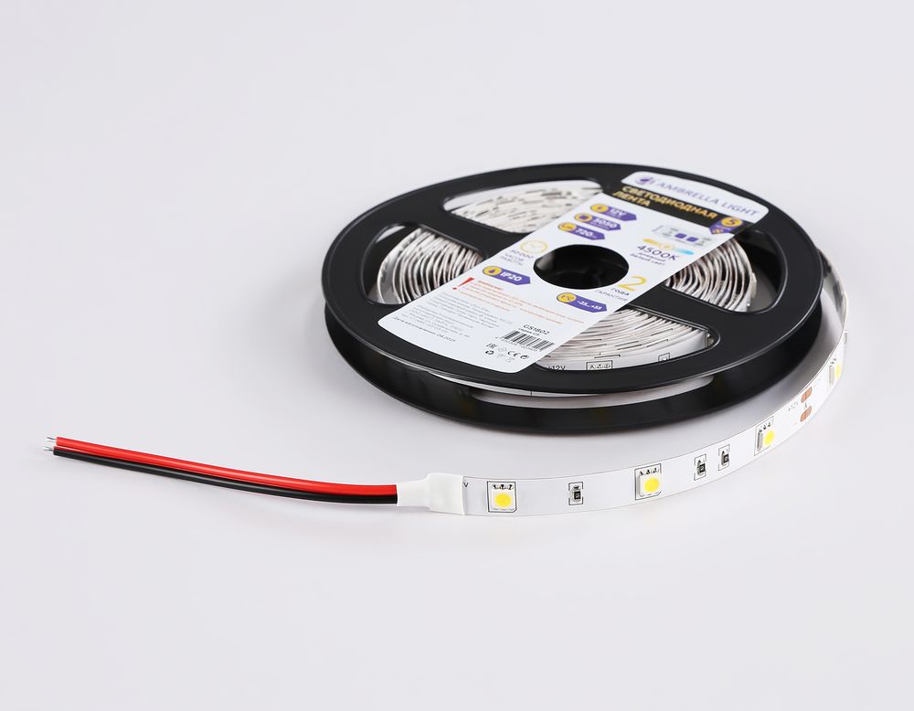 Ambrella Светодиодная лента Ambrella Light GS1802 5050 30Led /7.2W m/ 12V IP20 4500K 5m LED Strip 12V GS1802