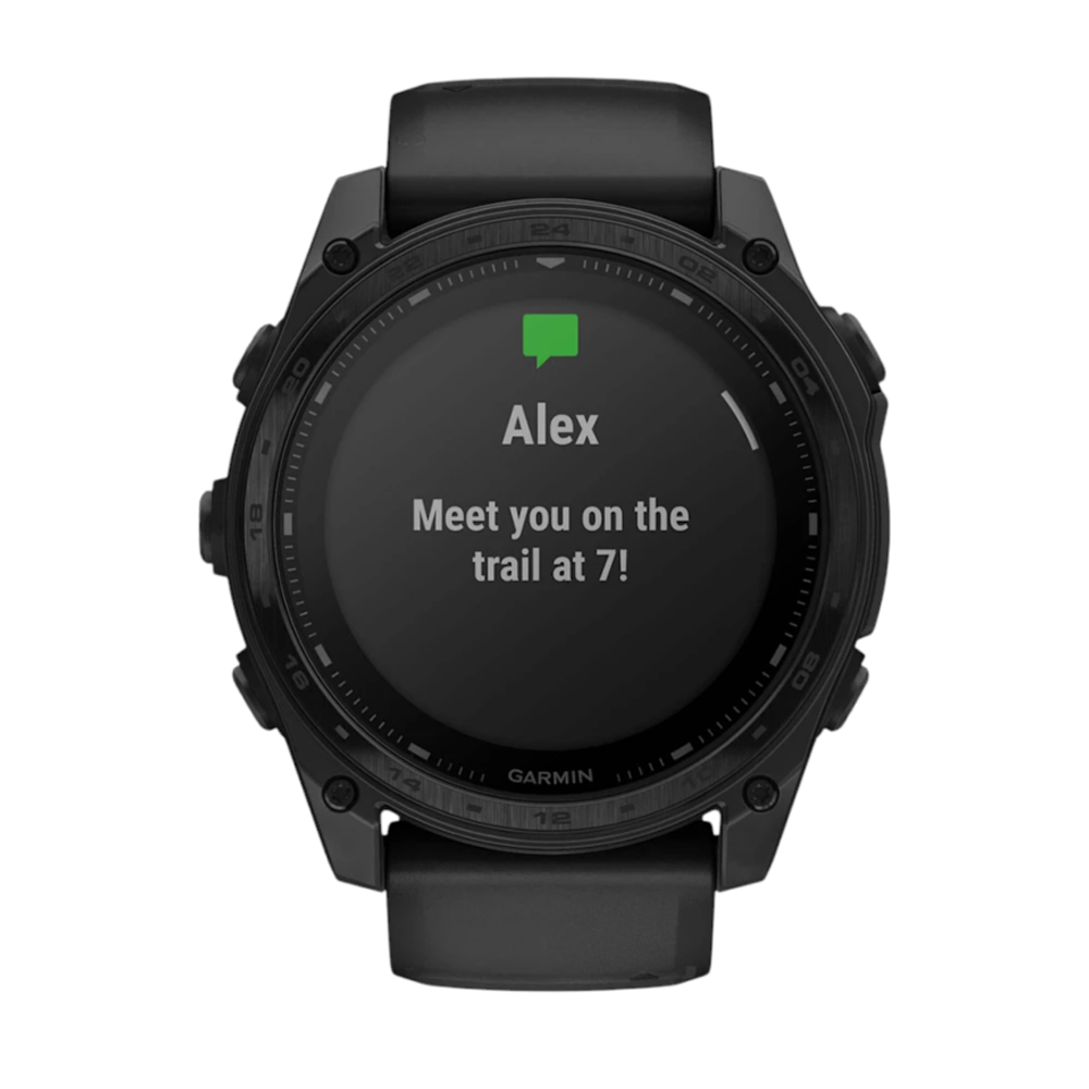 Спортивные часы Garmin tactix 8, 51 мм, Solar, чёрный силиконовый ремешок Безель из титана, дисплей Solar со стеклом Power Sapphire. Ремешок с классической застёжкой — на запястье обхватом 127–210 мм