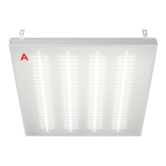 Светильник ГРИЛЬЯТО ДВО02-052 с БАП EM3 36Вт 5000К IP40 Микропризма 4400лм 588х588х40мм WOLTA PRO