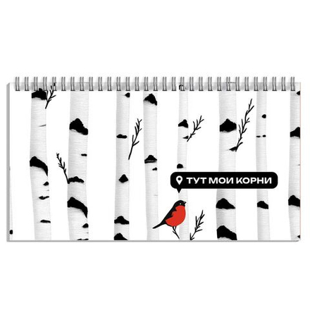 Планинг недат. 165*85мм 64л., гребень "Береза" мат.лам., выб.УФ-лак