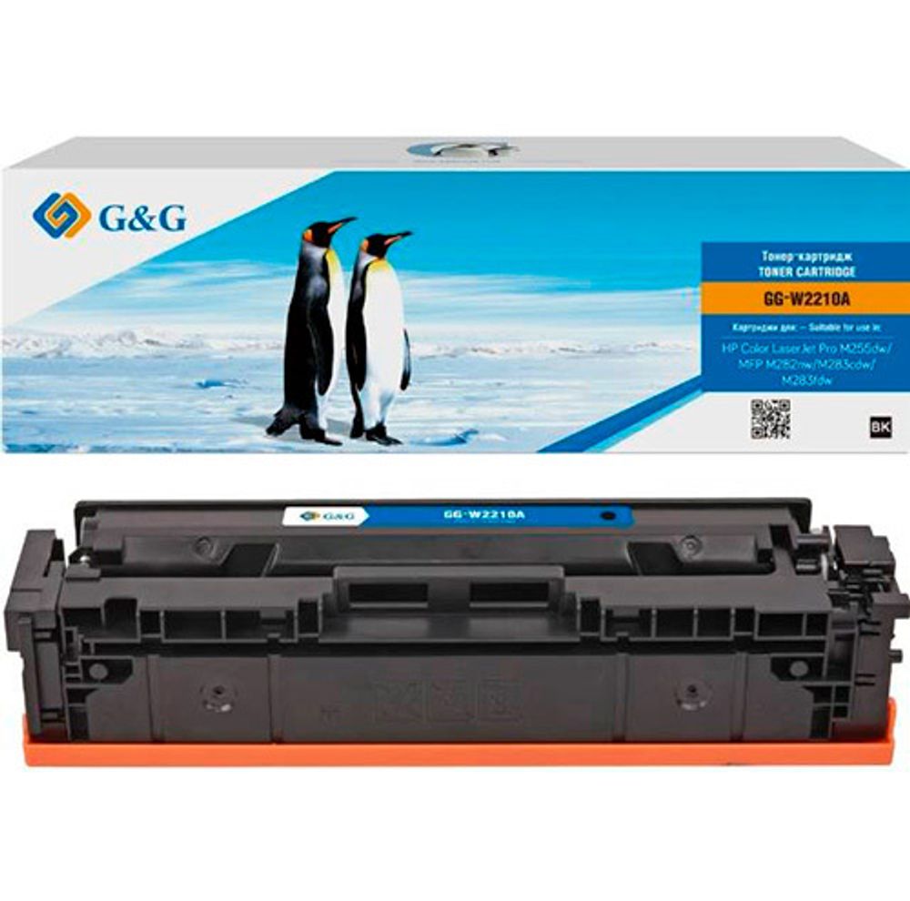 Картридж G&amp;G, аналог HP W2210A/207A черный 1,35k с чипом