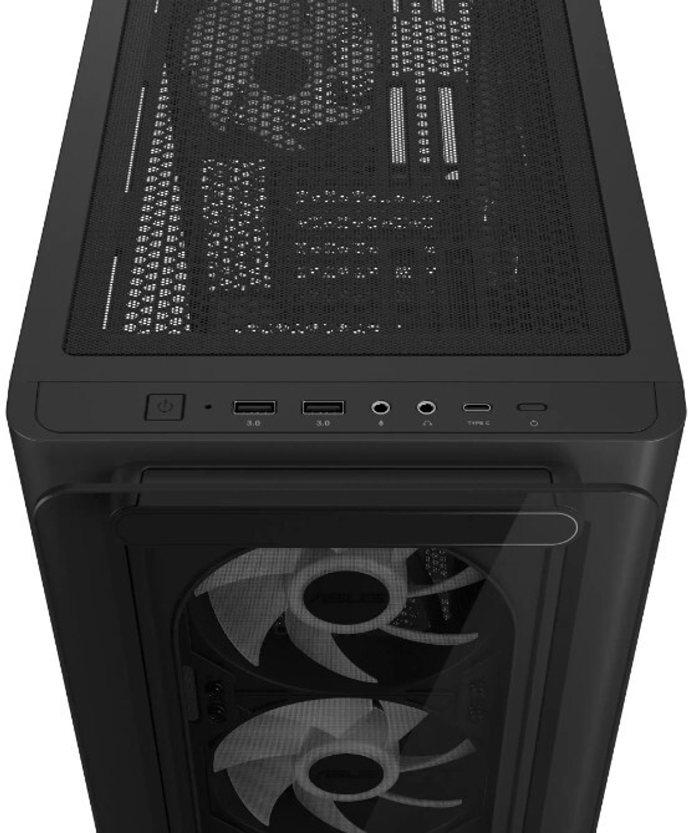 Корпус mATX ASUS A23 PLUS TG ARGB BLACK