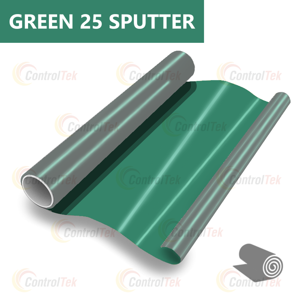 Пленка солнцезащитная спаттерная GREEN 25 SPUTTER ControlTek, (рулон)