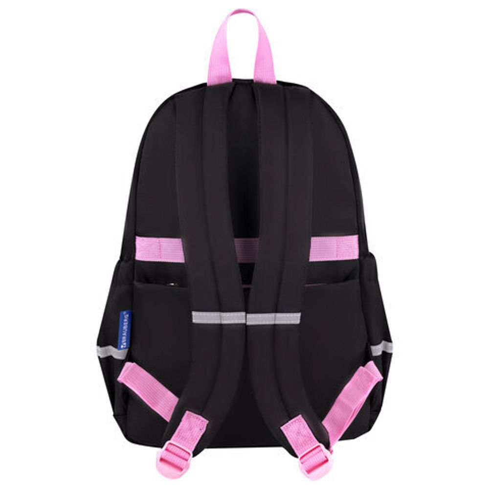 Рюкзак BRAUBERG PASTEL с термонашивками в комплекте, "Black kitty", черный, 40х29х14 см, 273128