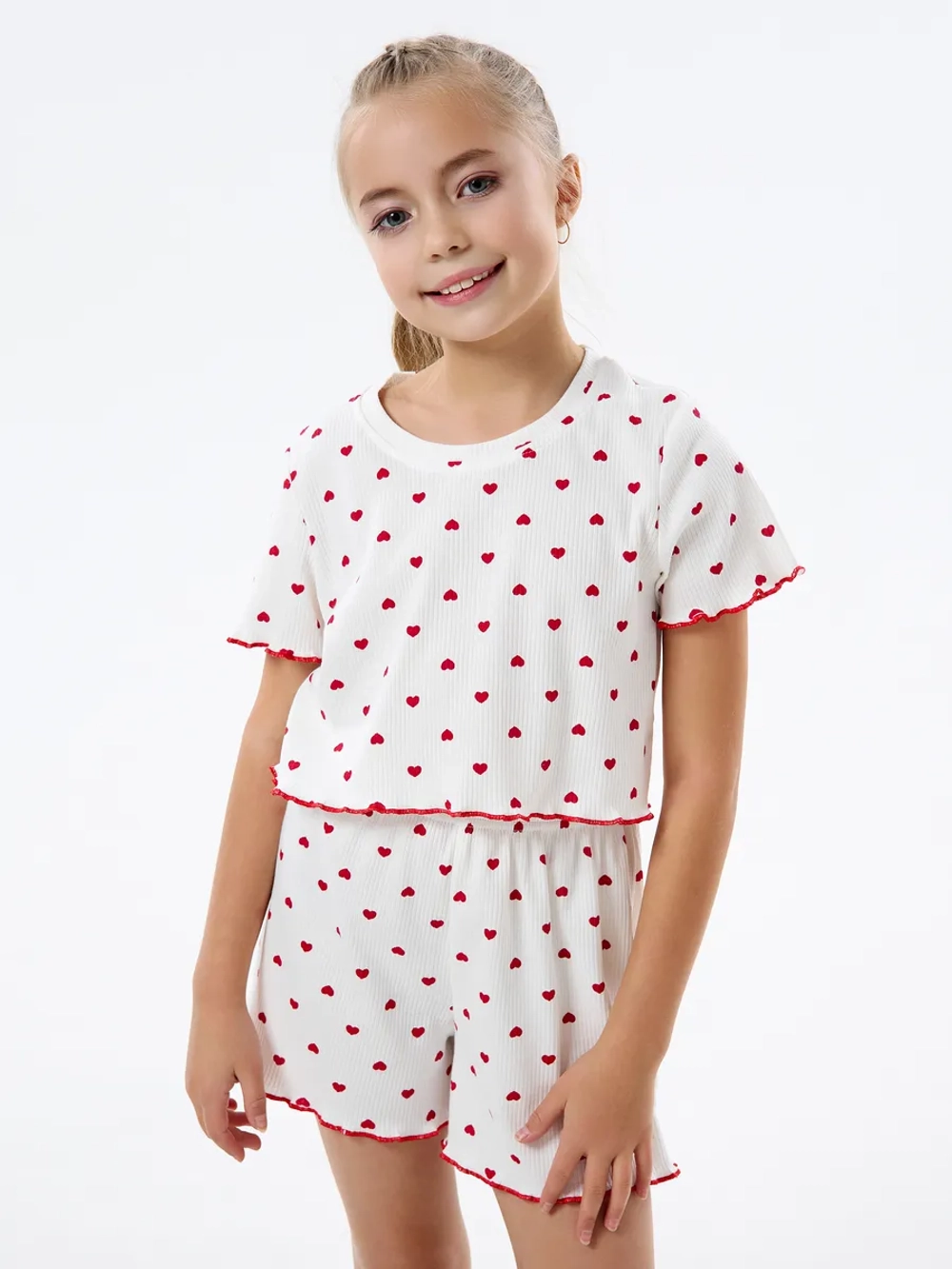 Пижама домашняя с шортами лапша