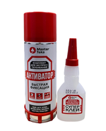 СУПЕР-КЛЕЙ КОМПЛЕКТ ДЛЯ ЭКСПРЕСС СКЛЕИВАНИЯ MASTERTEKS 200 МЛ+50 ГР ПРОЗРАЧНЫЙ