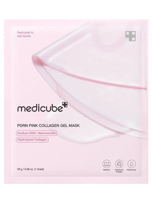 Medicube PDRN Pink Collagen Gel Mask укрепляющая гидрогелевая маска с ПДРН и коллагеном
