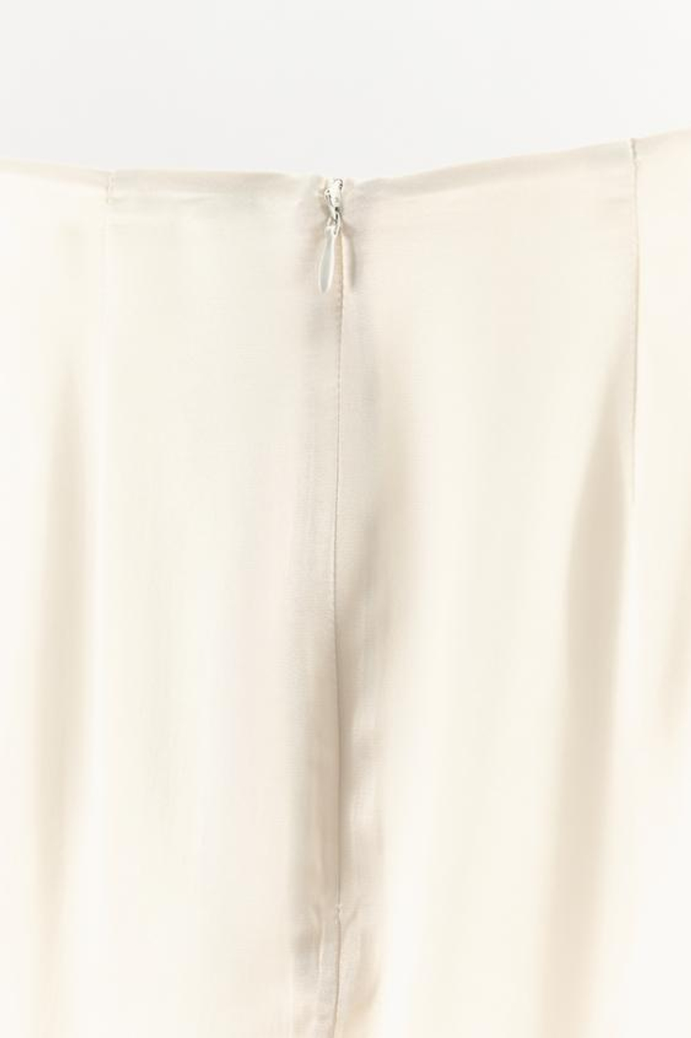 ZARA АТЛАСНАЯ ЮБКА С КРУЖЕВОМ, ЭКРЮ