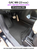 Автомобильные коврики ЭВА для GAC M8 (23-н.в.) для 7-ми местного авто