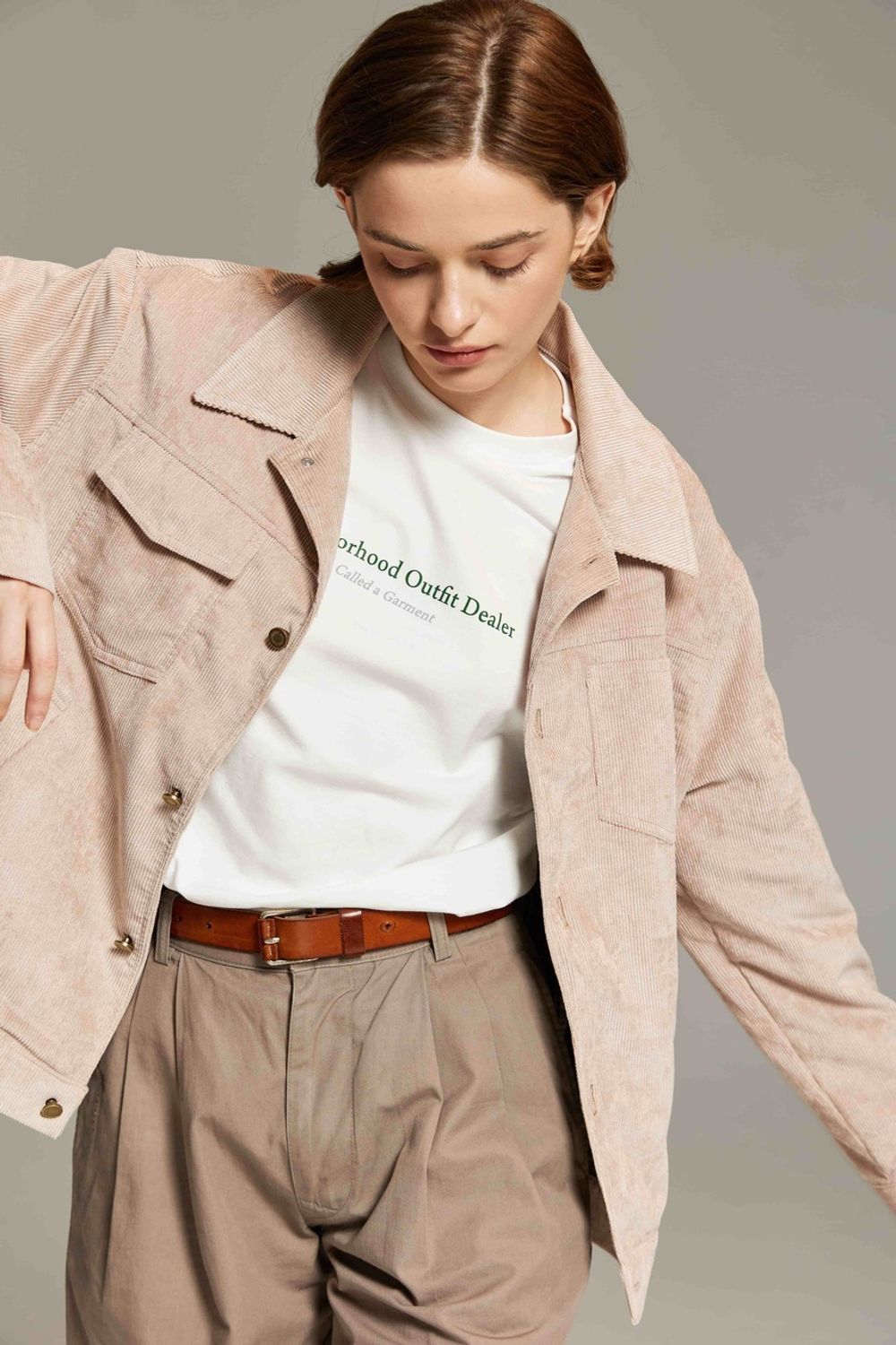 Куртка Called a Garment Corduroy work Светло-бежевая