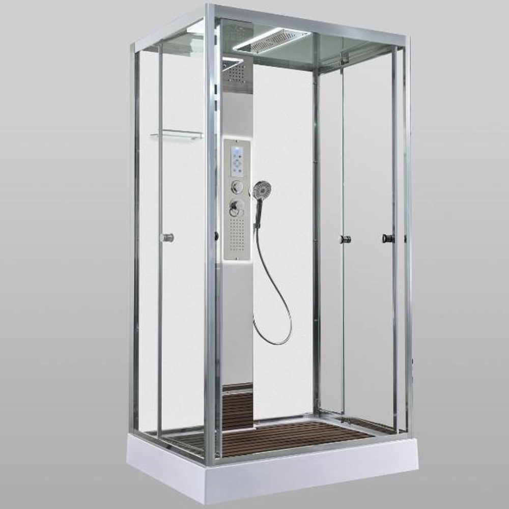 Душевая кабина AvaCan (АваКан) Z1911LEDMT с низким поддоном, с ГМ, с электрикой и LED подсветкой, 110х90х220