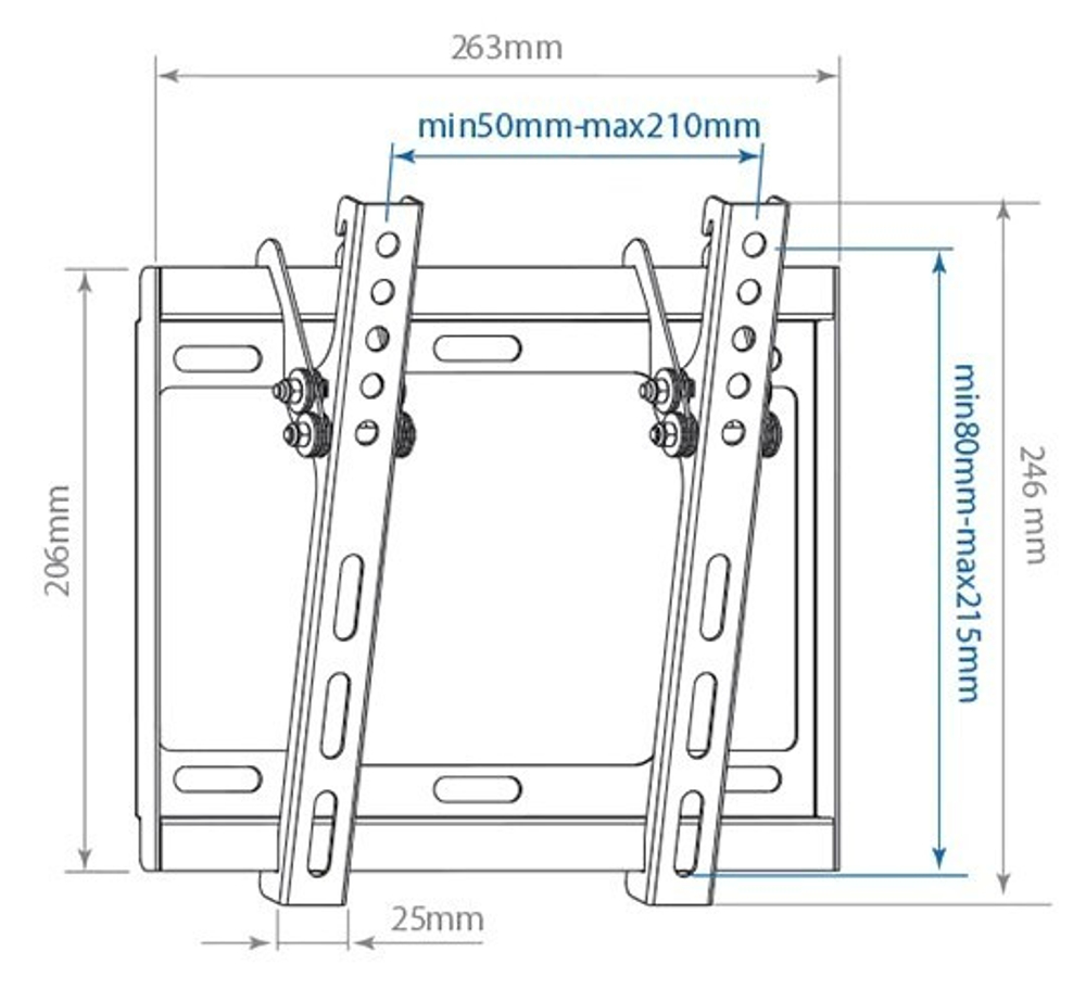 Кронштейн для телевизора Arm Media STEEL-6 черный 15;-47; макс.35кг настенный наклон