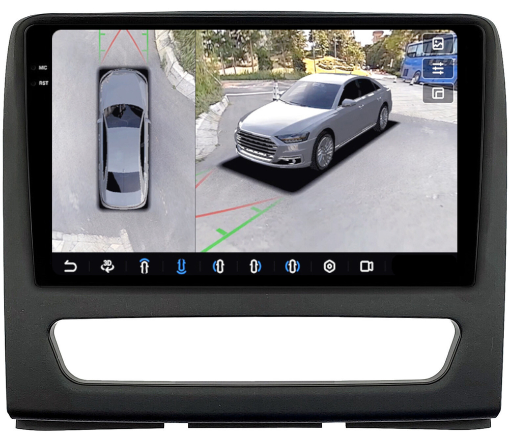 Магнитола для Sollers Atlant 2022+ - FarCar BX9-360-9601-9 монитор 9.5" 2K QLED на Android 13, 6Гб+128Гб, CarPlay, 4G SIM-слот, 4 камеры в комплекте