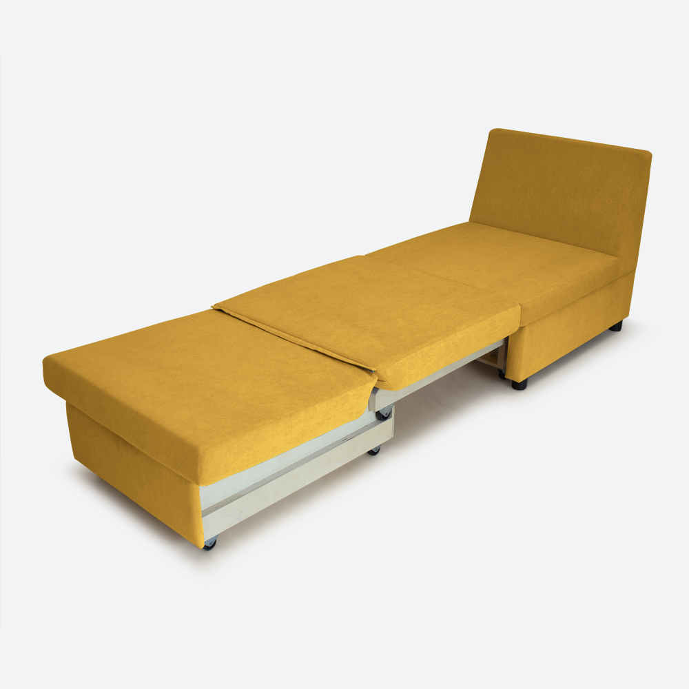 Кресло-кровать "Экономик" 70 см, велюр Dream Yellow