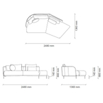 Лаунж угловой правый (H1) ENZA HOME SEOUL EH67898