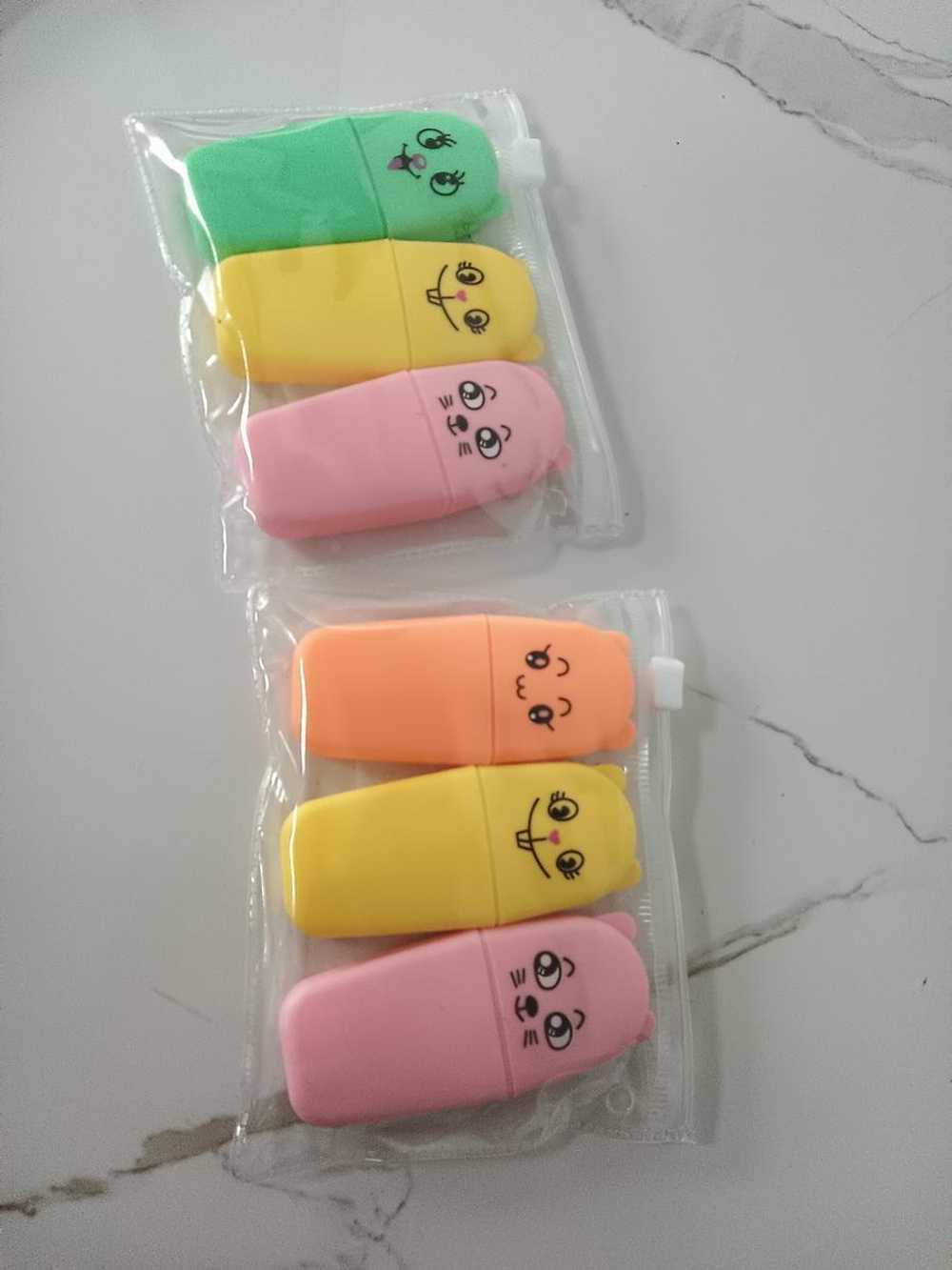 Набор текстовыделителей 3шт. "Зверята". В ПВХ пенале, 3 цвета микс