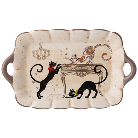 БЛЮДО AGNESS "ПАРИЖСКИЕ КОТЫ" 23,5*14*2,5 СМ (КОР=36ШТ.)