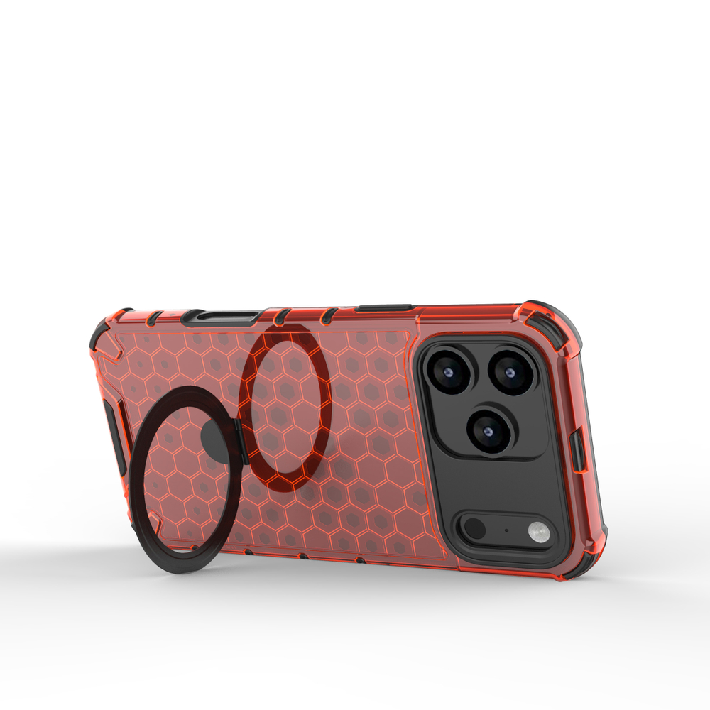 Прозрачный чехол Honeycomb Stand Case для iPhone 17 Pro Max