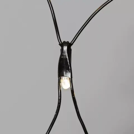 Светодиодная сетка с колпачком 2*2 м., 220В, 256 теплых белых LED, провод черный ПВХ, IP65, LTC (NTL256CAP-11-2WW)