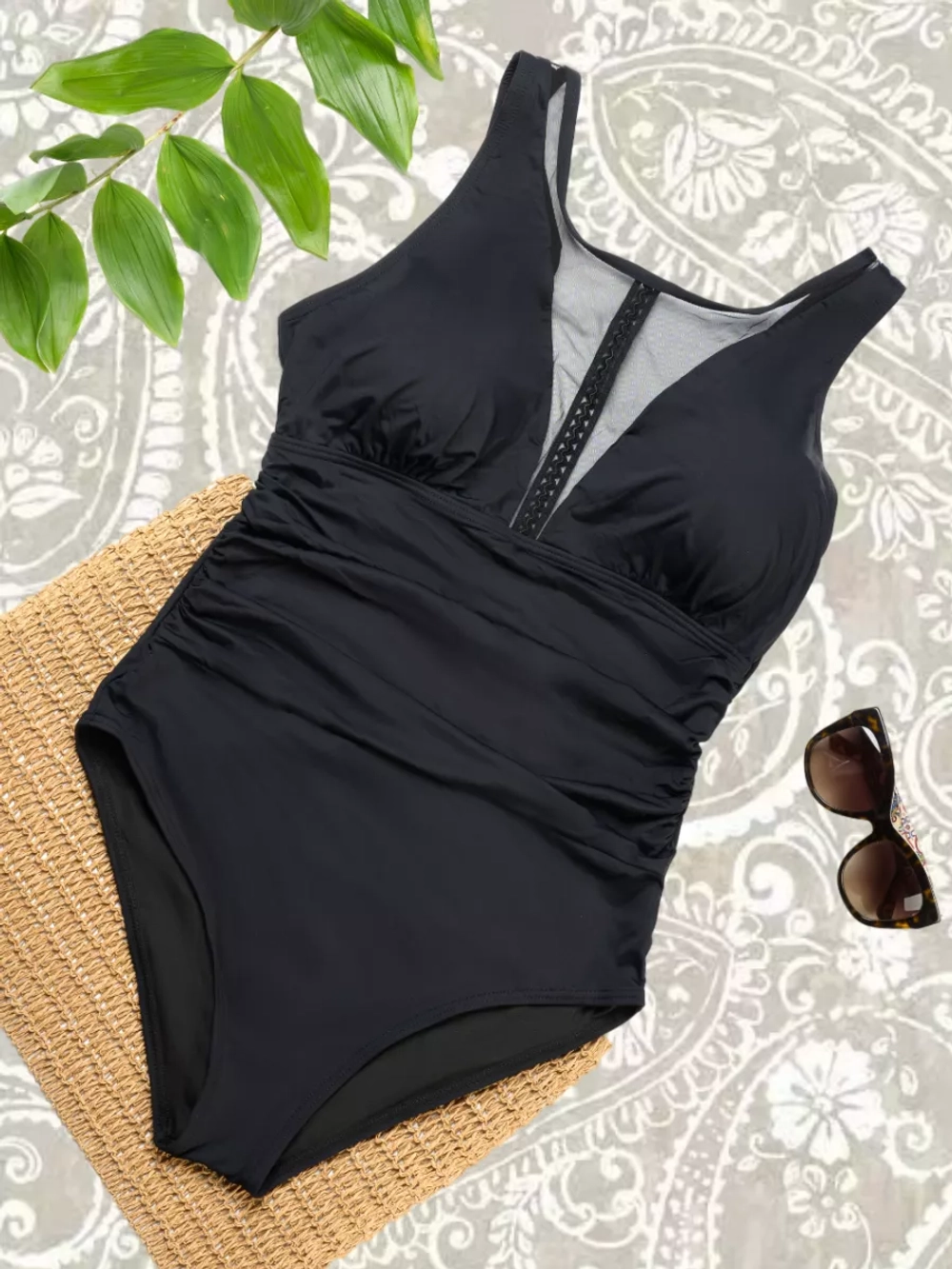 купальник слитный для бассейна утягивающий костюм