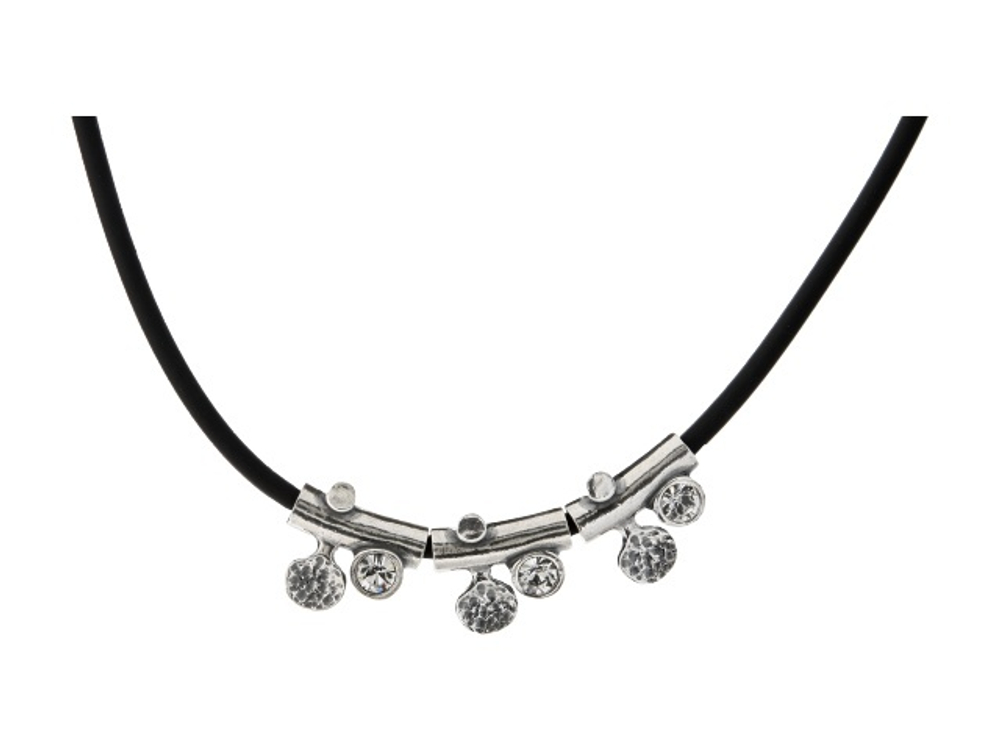 "Окипета 2" колье в серебряном покрытии из коллекции "Эврика" от Jenavi с замком карабин