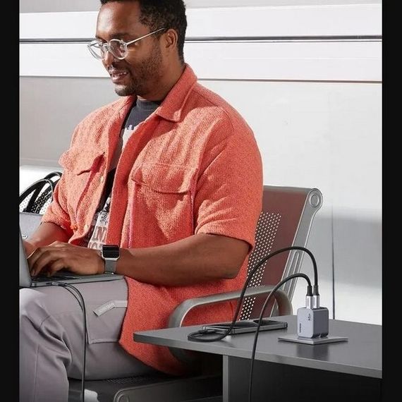 Сетевое зарядное устройство Ugreen X707 Nexode Pro 45W USB-C+USB-C PD GaN (35008) серый