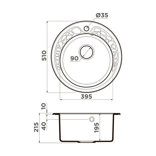 кухонная мойка Omoikiri Tovada 51-SA Artgranit/бежевый