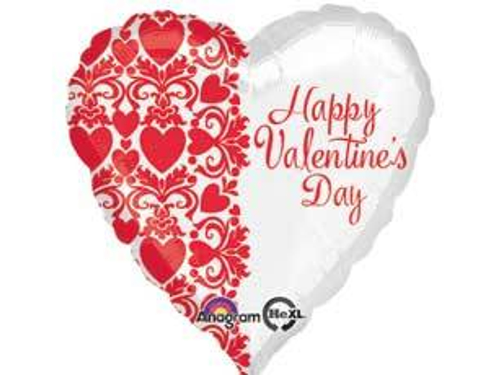 Шар фольга 18" "Happy Valentine s Day" сердце