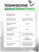 Акк. дрель-шуруповёрт FAVOURITE DC 1802 PROMO 18В, 2Ач, 30Нм Li-ion (101101802)