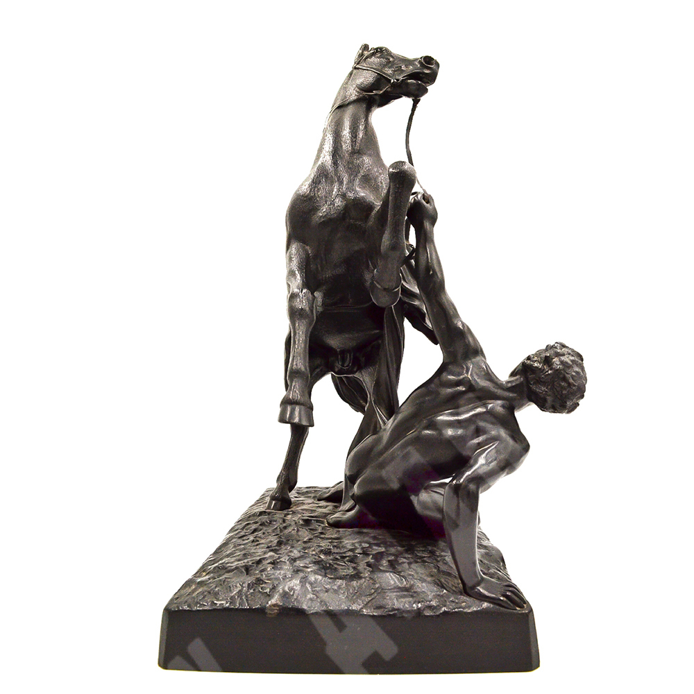 Конь с водничим. Скульптурная композиция..Чугун. по модели  СССР, Каслинский завод. 1953 г.