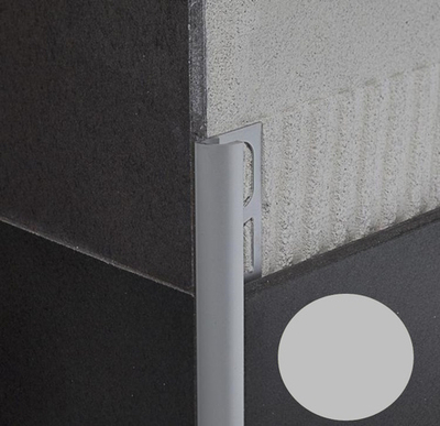 Алюминиевый С-образный профиль для наружных углов серебро RJ