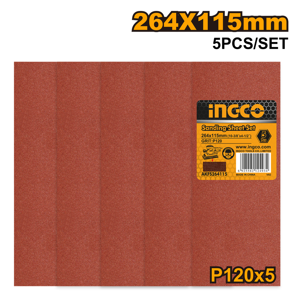 Шлифовальная бумага INGCO AKFS264115 264x115 мм