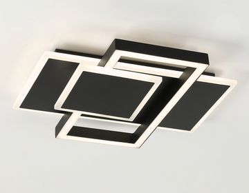 Потолочный светодиодный светильник с пультом 50W 3000K-6400K FA1022/3 BK черный Acrylica Disk Ambrella