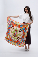 Платок «Матрёшки. Латинская Америка»