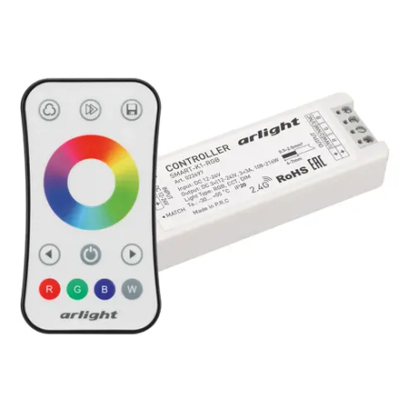 Контроллер SMART-RGB-SET-RING (12-24V, 3x3A, ПДУ 2.4G) (Arlight, IP20 Пластик, 5 лет) 034807